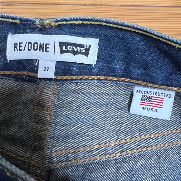 NWT RE/DONE x LEVI'S Ultra High Rise Stovepipe Jeans, Size 27 USA - Picture 5 of 11